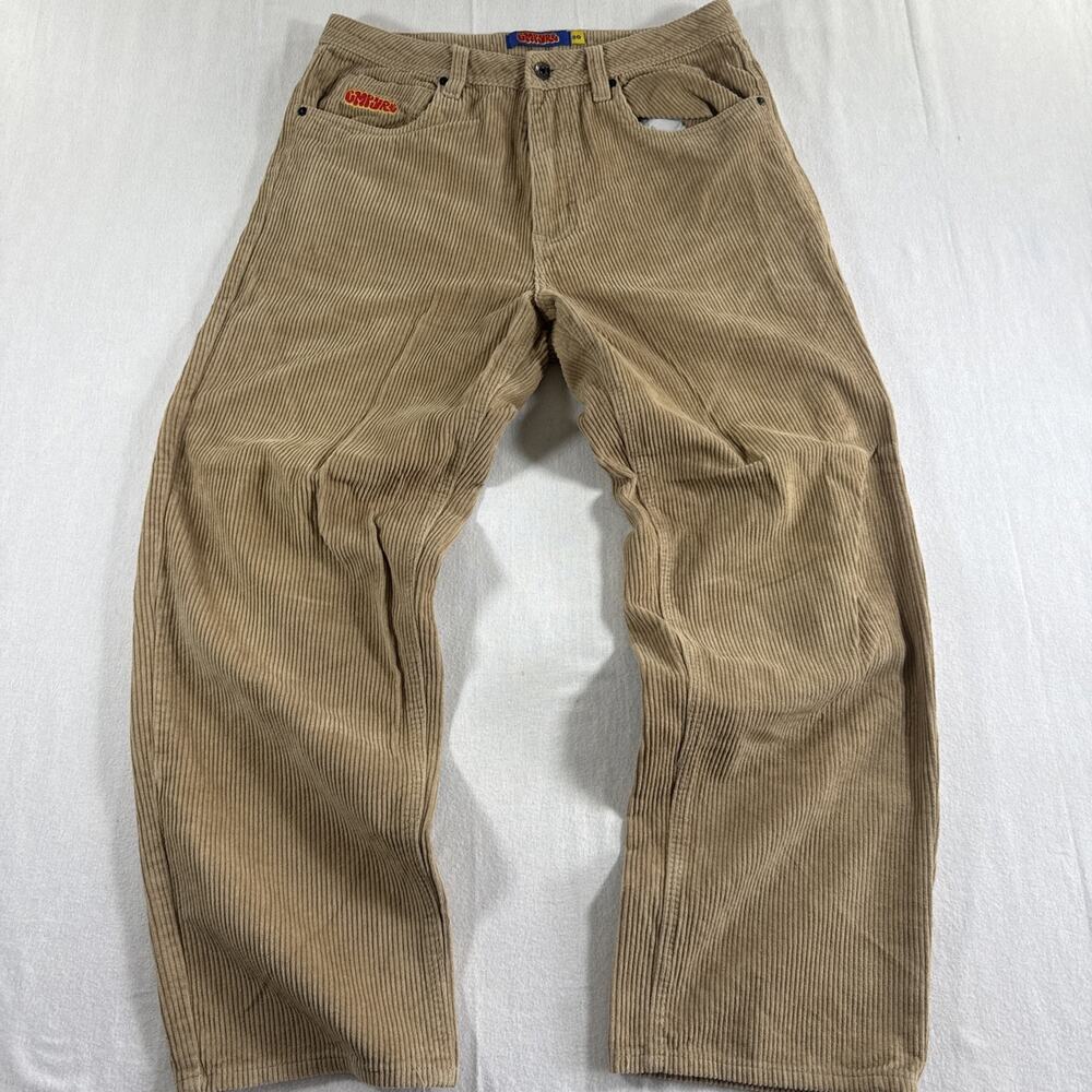 Empyre Tan Beige Corduroy Skate Pants Mens 30 (32x28) Baggy Streetwear Zumiez